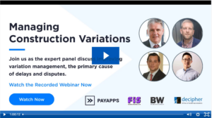 WATCH - Webinar recording with FIS - Managing Construction Variations