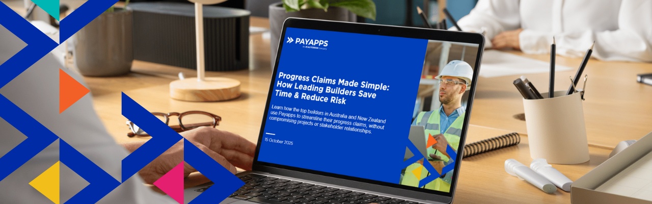 Laptop displaying the Progress Claims Made Simple on-demand webinar