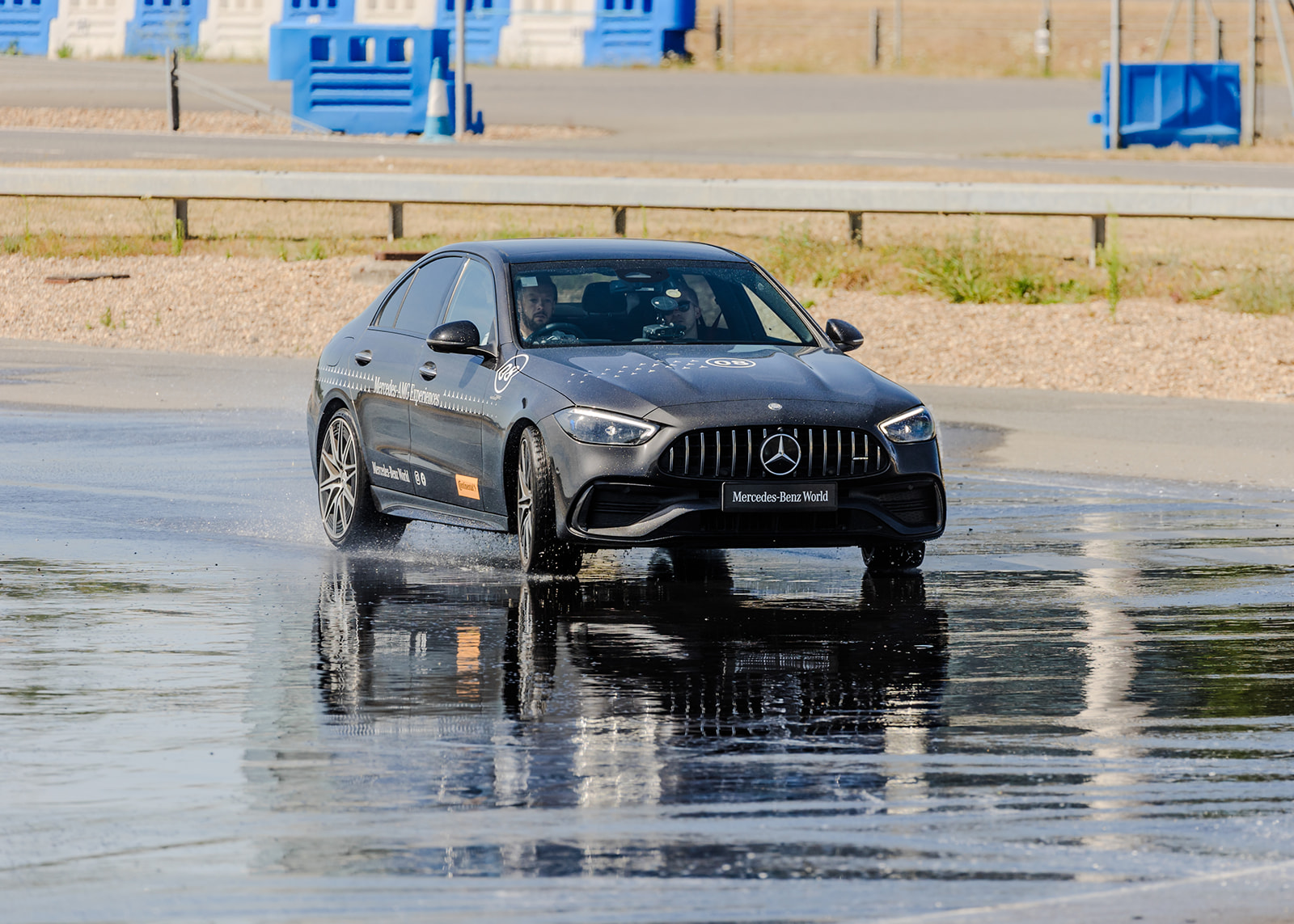 On the track, with a Mercedes-Benz instructor