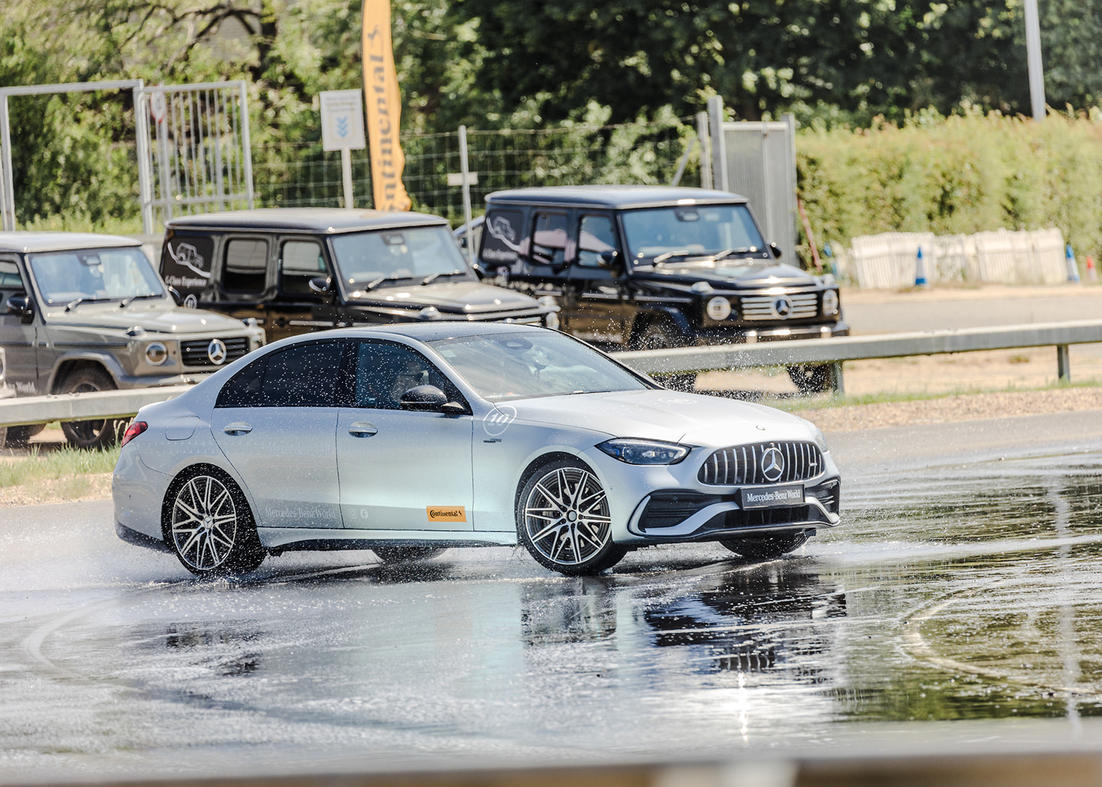 On the track, with a Mercedes-Benz instructor
